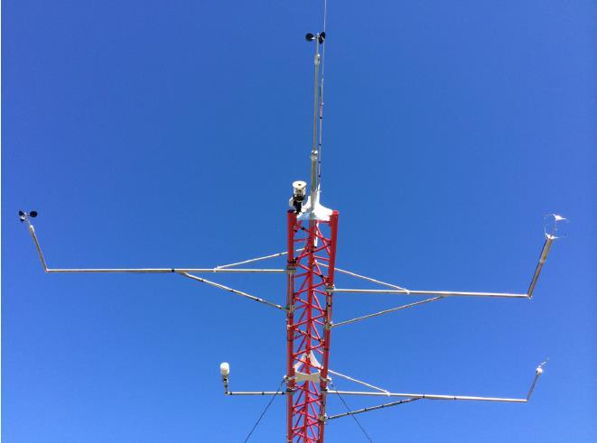 Installation of a meteorological tower for wind energy