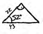 Question 39 39 Forces of 22 pounds and 43 pounds act on an object at an angle of 52.