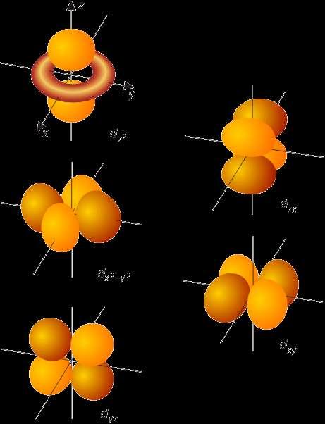 Things get a bit more complicated with the five d orbitals that are found in the d sublevels beginning with the