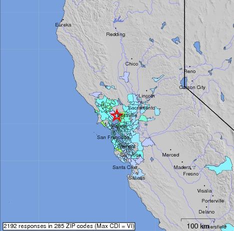 South Napa Earthquake - CA Impacts 172 injuries in Napa County; 20 injuries in Solano County; no preliminary reports of fatalities Approx.