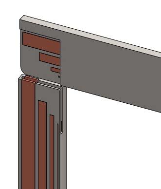Perpendicular edge joints allow strainless connection But joint heating is higher than comb style: