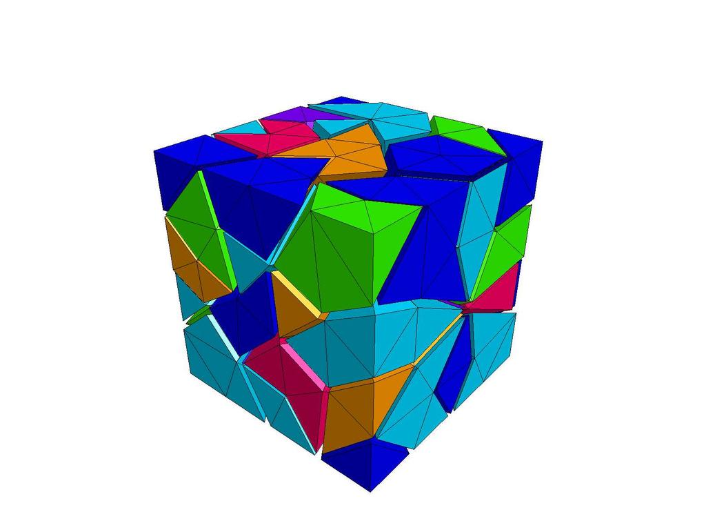 18 JOSEPH E. PASCIAK AND PANAYOT S. VASSILEVSKI Figure 3. Initial mesh on the unit cube. Figure 4. Partitioned cube.