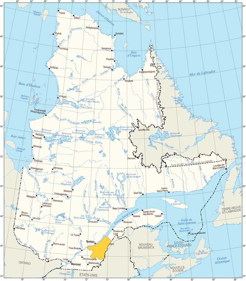 Province of Québec Area: 1 667 441 km 2 Population: 8 013 073 Chaudière-Appalaches region Proportion of Québec s total
