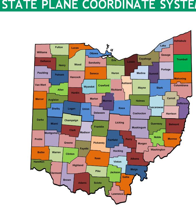 THE CURRENT STATE PLANE COORDINATE SYSTEM BY LOOKING AT OUR STATE IN A DIFFERENT WAY INSTEAD OF DIVIDING OHIO INTO TWO ZONES (NORTH AND SOUTH) LET S LOOK AT HOW CURVATURE AND ELEVATION AFFECT LINEAR