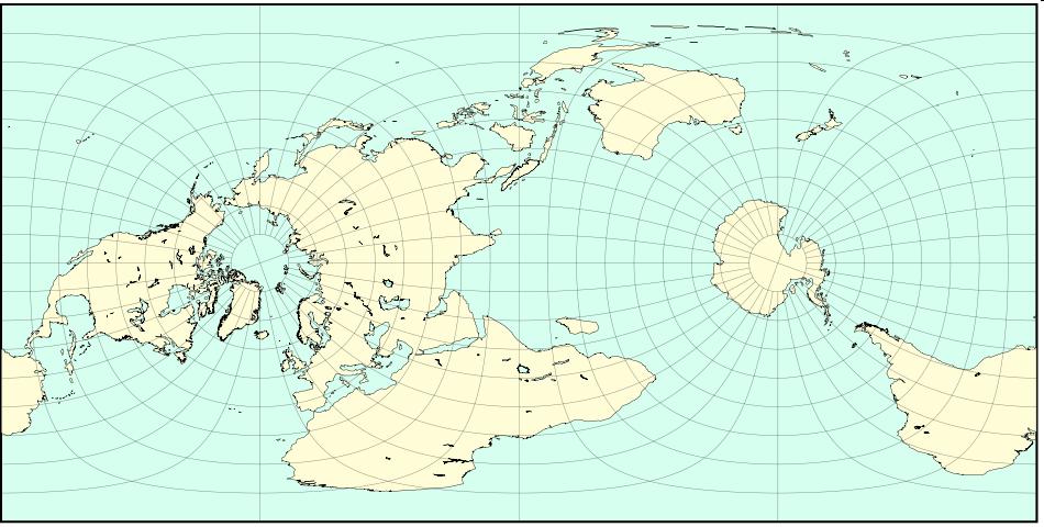 Cylindrical Projection - Example Cassini's projection is a transverse
