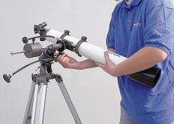 Figure 2a. Balancing the telescope with respect to the R.