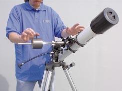 As shown here, the telescope is out of balance (tilting).