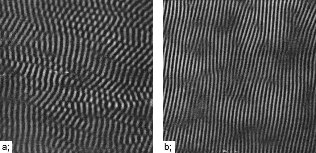 Convective patterns in liquid crystals driven by electric field 17 since the minimum of the neutral curve becomes too shallow. In the range 0.2 < ɛ a /ɛ < 0.