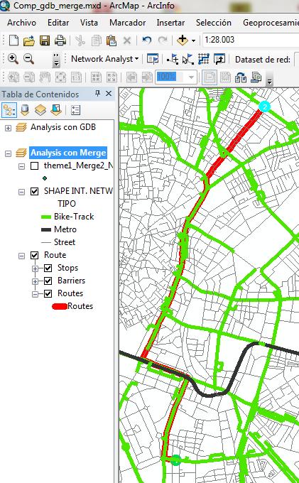 478 Urban Transport XXI Figure 2: Comparison between a route analysis with an intermodal network geodatabase and a single shape intermodal network with ESRI software. No difference is appreciated.