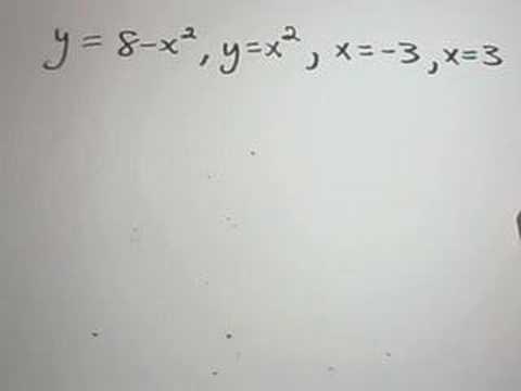 area between two graphs (14.)(16.), see Math Video Tutorials by James Sousa, Area Between Two Graphs (6:1).