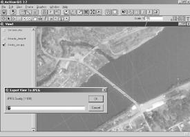 The most useful feature may be the exporting georeferenced JPEG button, which outputs the screen view into a lightweight JPEG format and writes a world file for the image.