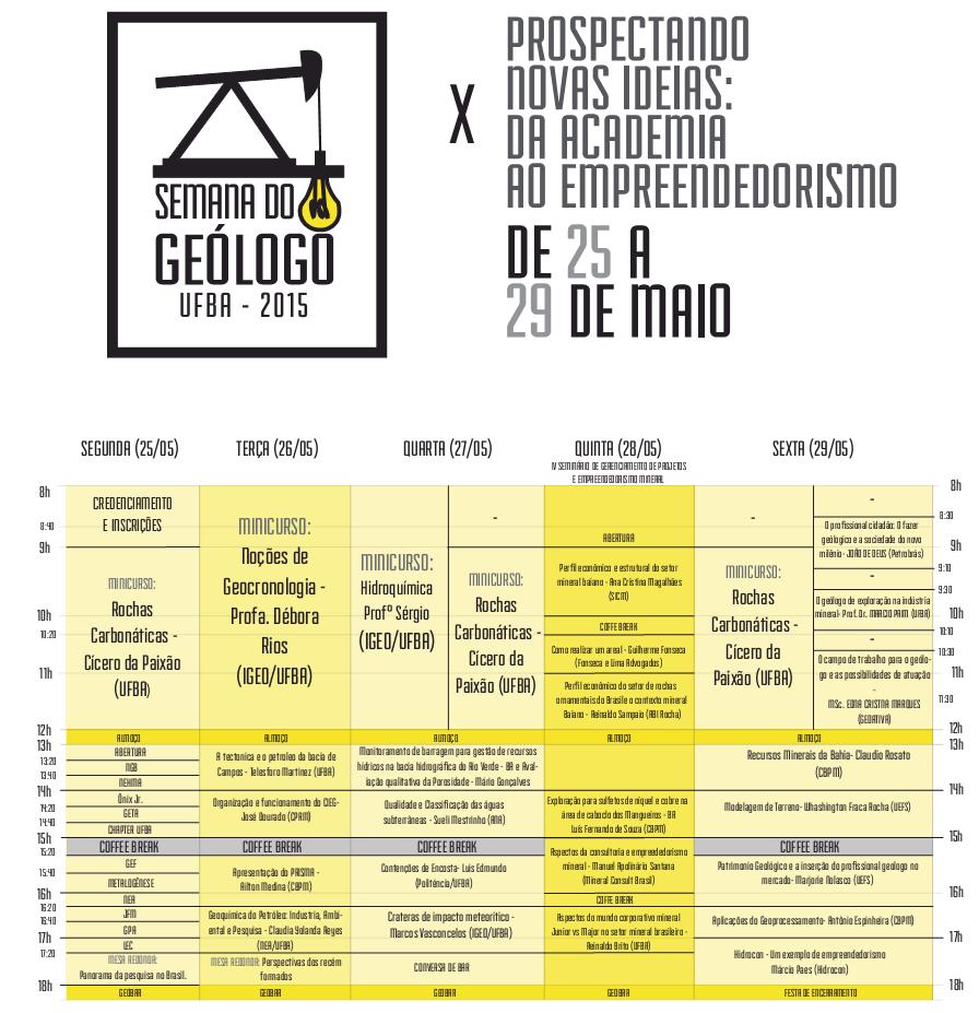 4 Picture 1: Official Program of the Geologist Week 2015. 5. Participation in conferences, workshops, short courses.