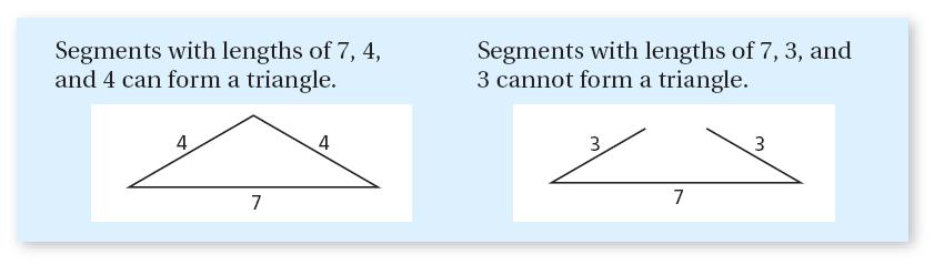 A triangle is formed by three segments, but not