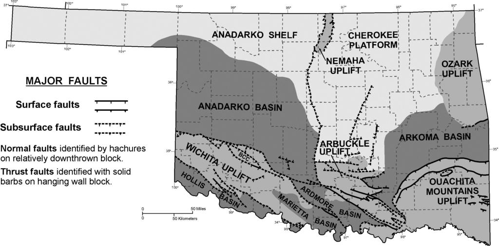 Oklahoma Geologic Provinces Geologic