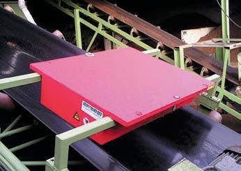 Block magnets Block magnets are ideal for removal of iron particles from material flows involving relatively few iron particles. They can be mounted above flat and/or trough-shaped conveyors.