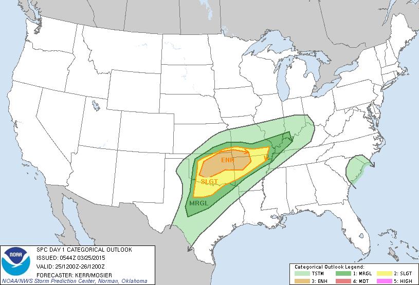 Figure 5-22. Day 1 Categorical Convective Outlook Graphic Example Figure 5-23.