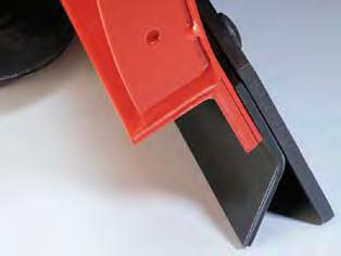 various models, this edge makes quick work of clearing snow away from garage or overhead doors and other tight areas.