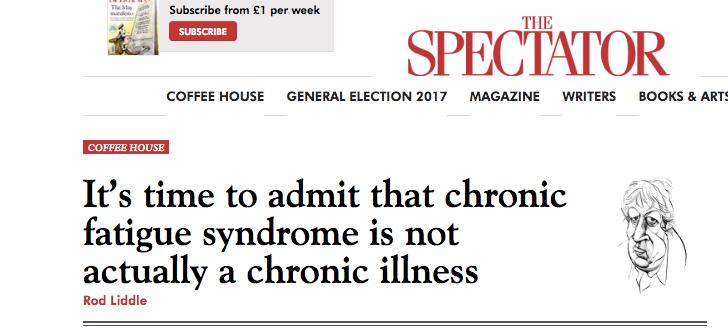 So, as we knew all along, chronic fatigue syndrome or ME is not a chronic illness at all.