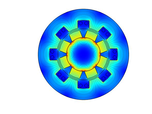 Simulating the Moving Parts of a Generator The Rotating Machinery, Magnetic interface solves