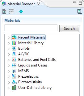 Material Library and Databases See Also For detailed information about all the other materials databases and the separately purchased Material Library, see Materials in the COMSOL Multiphysics User s