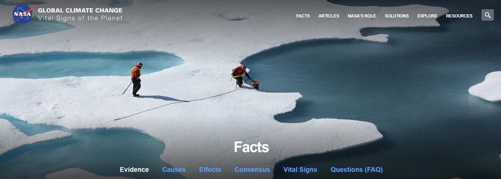 NASA Global Climate Change Website http://climate.nasa.