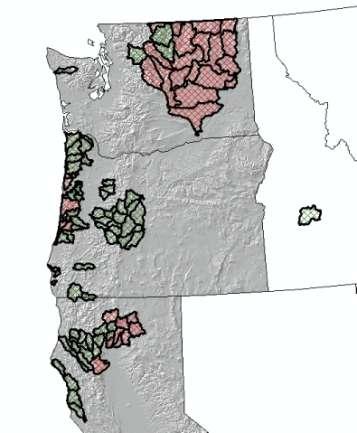 Existing Community Watershed Databases (2006 2008) ~40 million acres, WA, OR, CA, Russia -NOAA (prototype/univ.