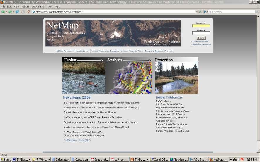 Updated tools and watershed databases are accessed by all users via the web