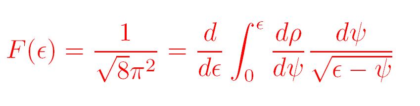 Eddington s equation input: density profile output: velocity distribution function suitable for numerical integration!
