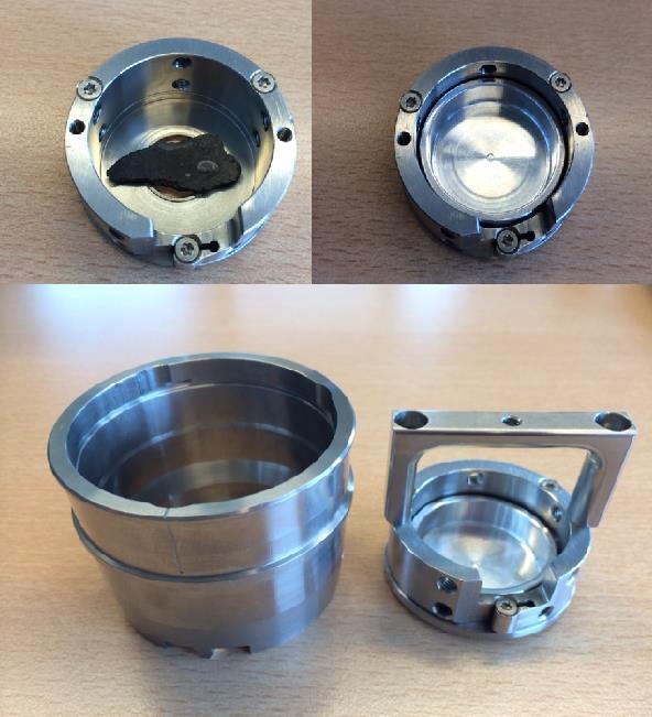 Copyright JCPDS-International Centre for Diffraction Data 2016 ISSN 1097-0002 88 Figure 3. Sample cup and sample mounted with clamp assembly for SSM measurements.