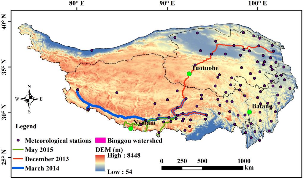 1936 L. Dai et al.: Evaluation of snow cover and snow depth on the Qinghai Tibetan Plateau Figure 1.