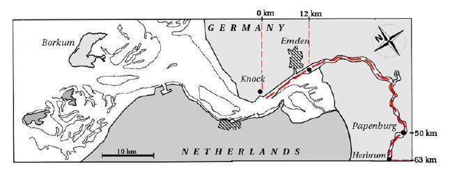 1.2 Regional setting The Ems estuary is located in the North of the Netherlands on the border with Germany.
