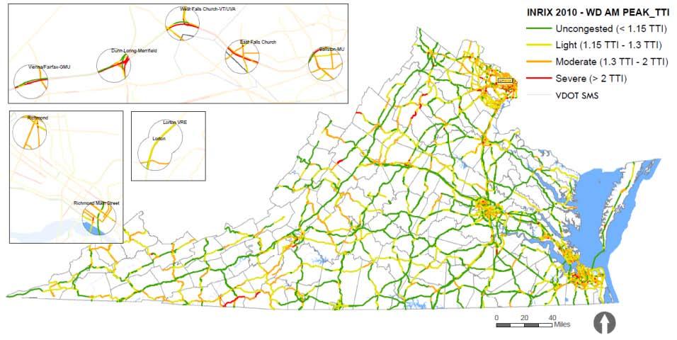 Data coverage limited to primary roads and