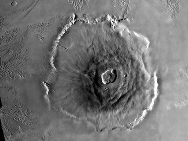 Kilauea Caldera Olympus Mons rises 24 km from its base and measures 550 km across.