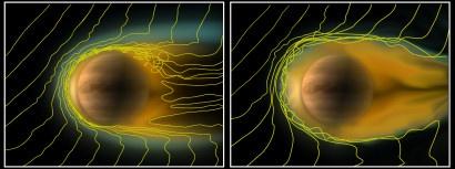 Induced magnetosphere response to
