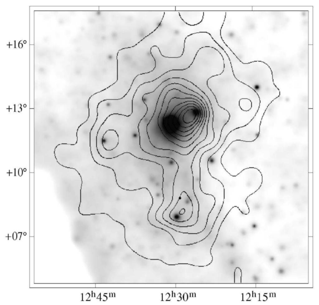Introduction: The Virgo Cluster Distance: ~17 Mpc 1 = 5 kpc Velocity dispersion: ~700 km/s Dynamically young cluster Mass: ~10 14 M solar