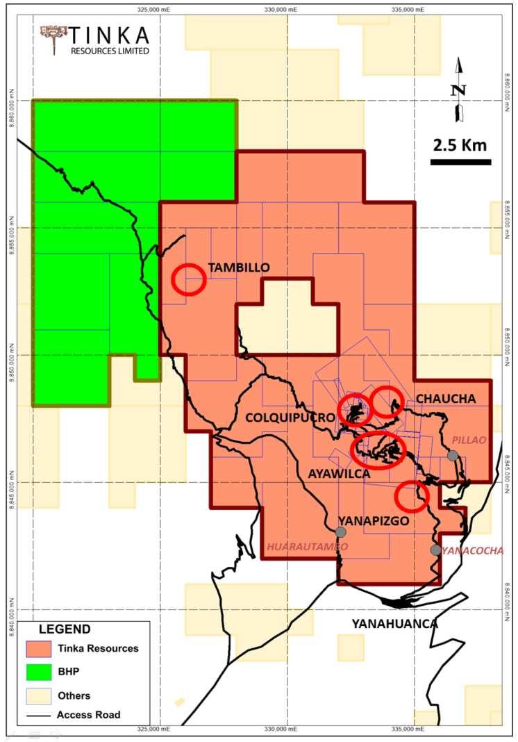 District Potential 140 km 2 of contiguous Tinka claims Focus has been on Ayawilca & Colquipucro areas to date Yanapizgo, Tambillo new targets Infrastructure in