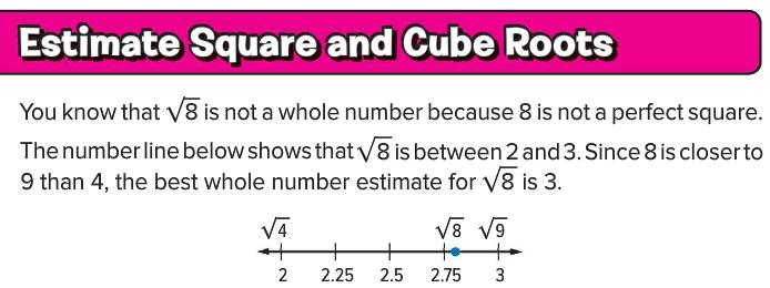 Sep 5 12:16 PM TRICK FOR ESTIMATING SQUARE ROOTS!!!! The first step is to find the the next smallest and next largest perfect squares that your number lies between.