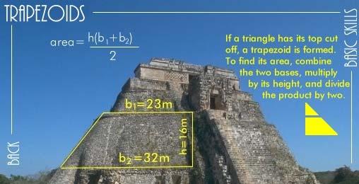 e) The Pyramid of the Magician at Uxmal in Mexico is made of stones.