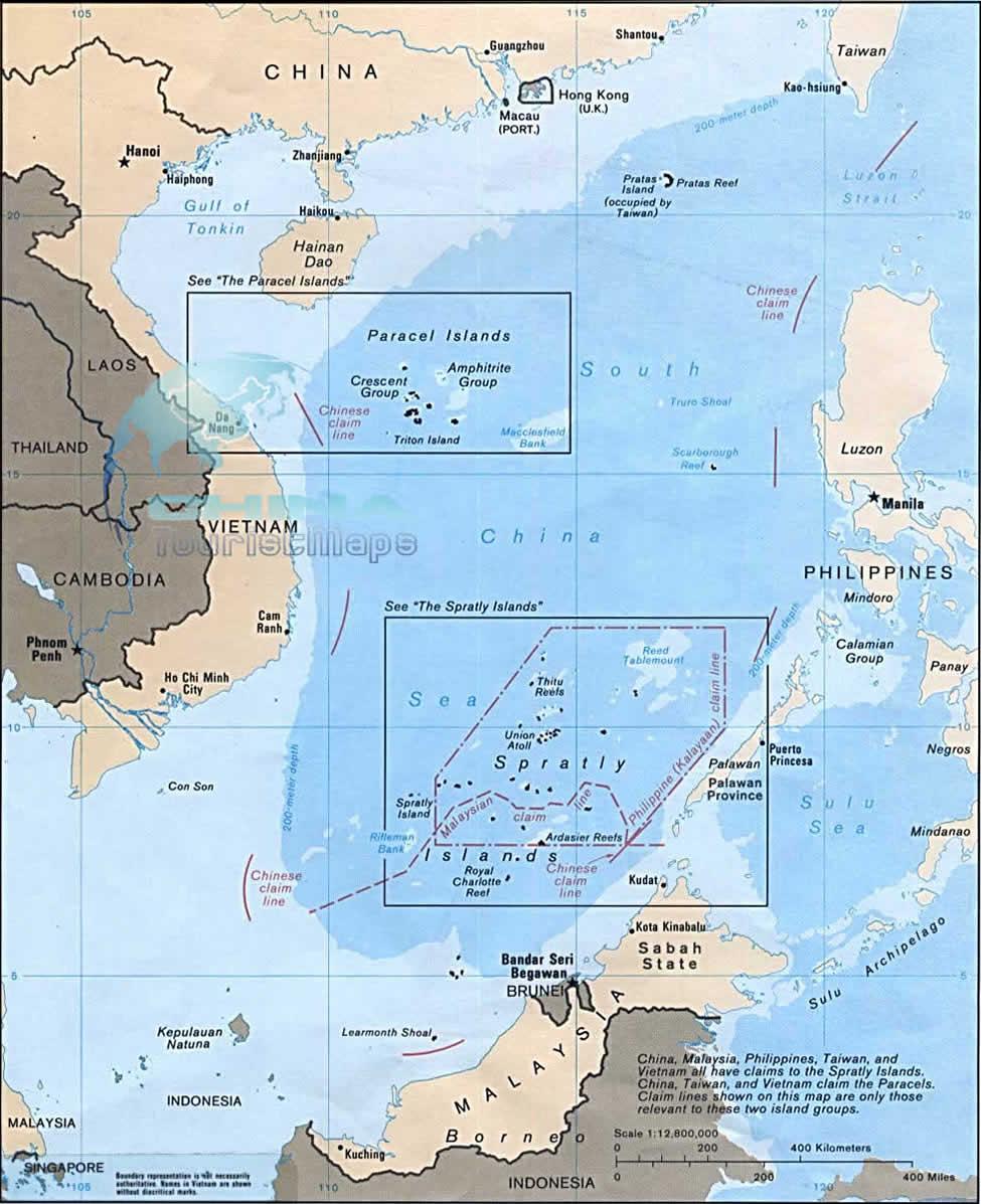 Territorial Claims in the South China Sea Six countries with a direct stake China, Vietnam, The Philippines, Malaysia, Taiwan and Brunei all have territorial claims on the South China Sea waters Oil