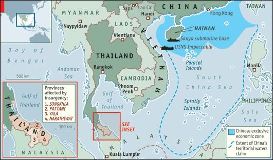 Chinese Claims and International Norms Claims infringe on EEZs of neighboring countries The Spratlys and Paracels are too small and uninhabited to be considered islands according to accepted norms In