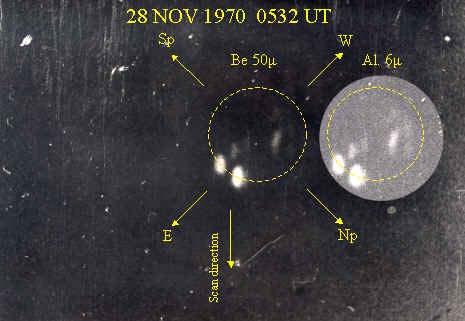 First Polish (and INTERCOSMOS) space experiment 28 November 1970 The Be 50 μm and Al 6 μm filter images represent emissions from the hotter and cooler plasma.