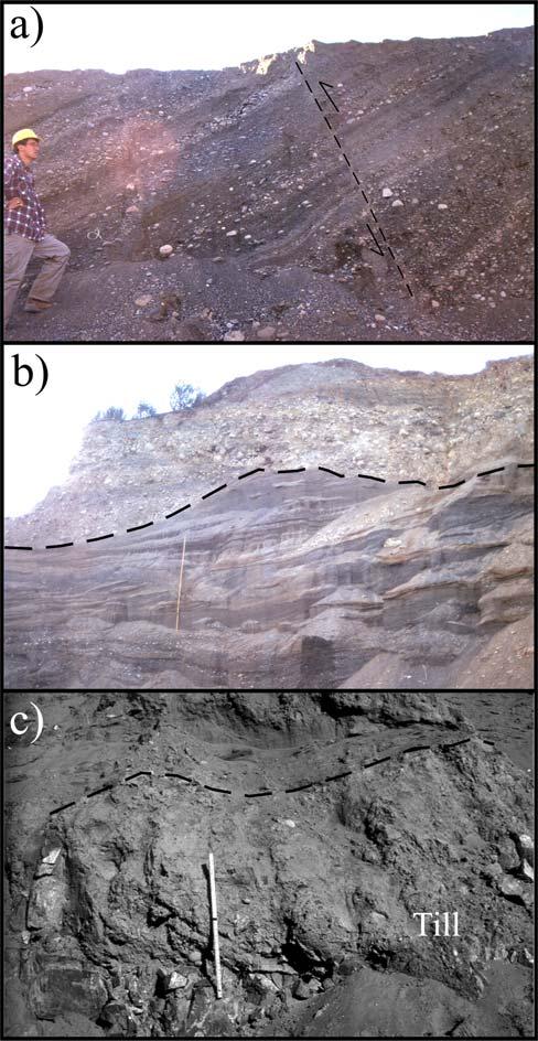 Five different stratigraphic units have been identified in the Metchosin gravel pit (Figure 2).