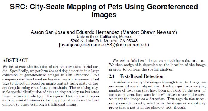 Project 5: Mapping Pet Ownership Winner of undergraduate