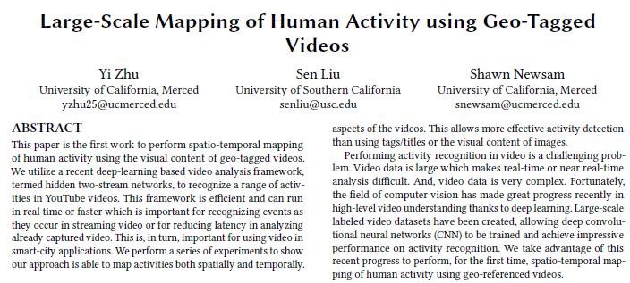 Project 6: Mapping Human Activity Y. Zhu, S. Liu, and S.