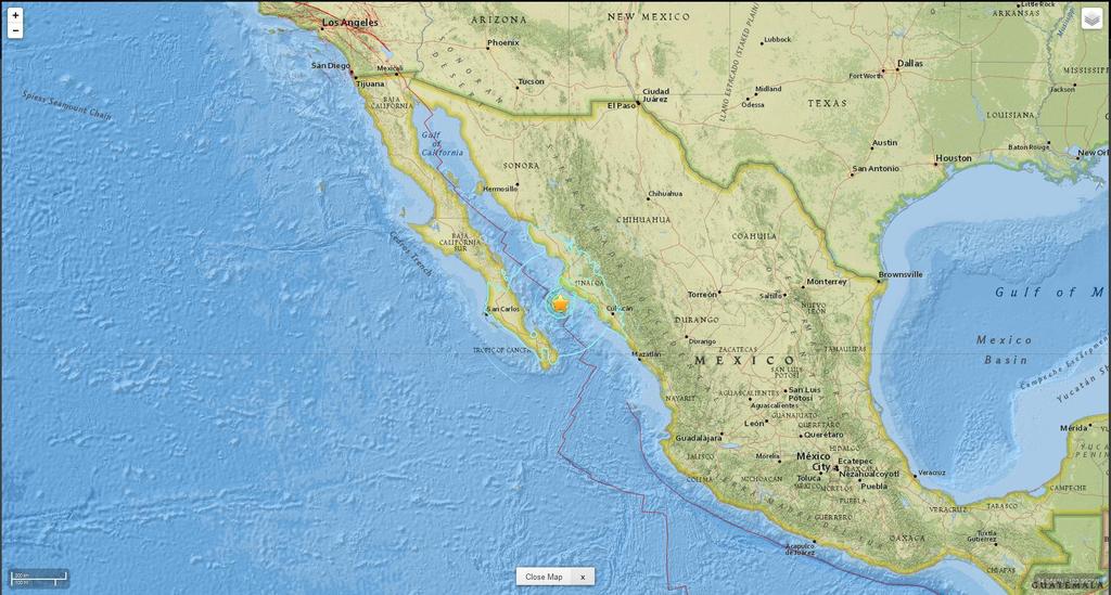 West Coast spreading Gulf of California Sea of Cortez M=7.