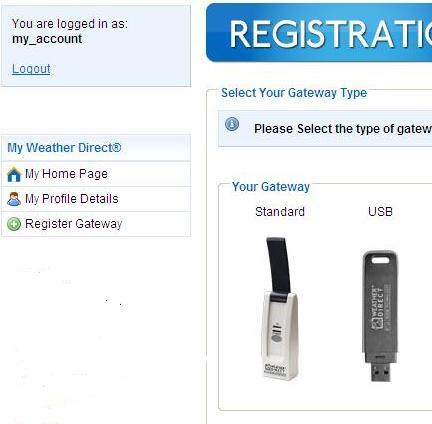 Register USB Gateway In addition to a PC to configure your display options, to use the USB gateway and receive the forecast data available on your device, your PC must have a USB port available.