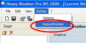 PUTTING THE HEAVY WEATHER PRO SOFTWARE IN SYNCHRONIZE MODE SYNCHRONIZING DURING (OR IMMEDIATELY AFTER) INSTALLATION If you begin the synchronizing process directly from the installation, you will see