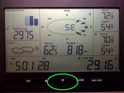 The reason we need to now prepare the weather station for synchronization is that once the Synchronize button is pressed, the software will scan for a weather station for approximately 30 seconds.