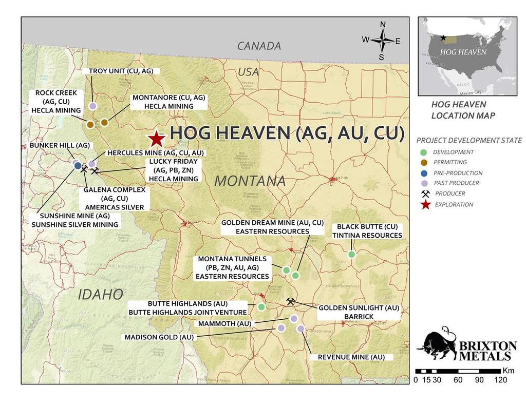 HOG HEAVEN Ag-Au-Cu Project Montana, USA