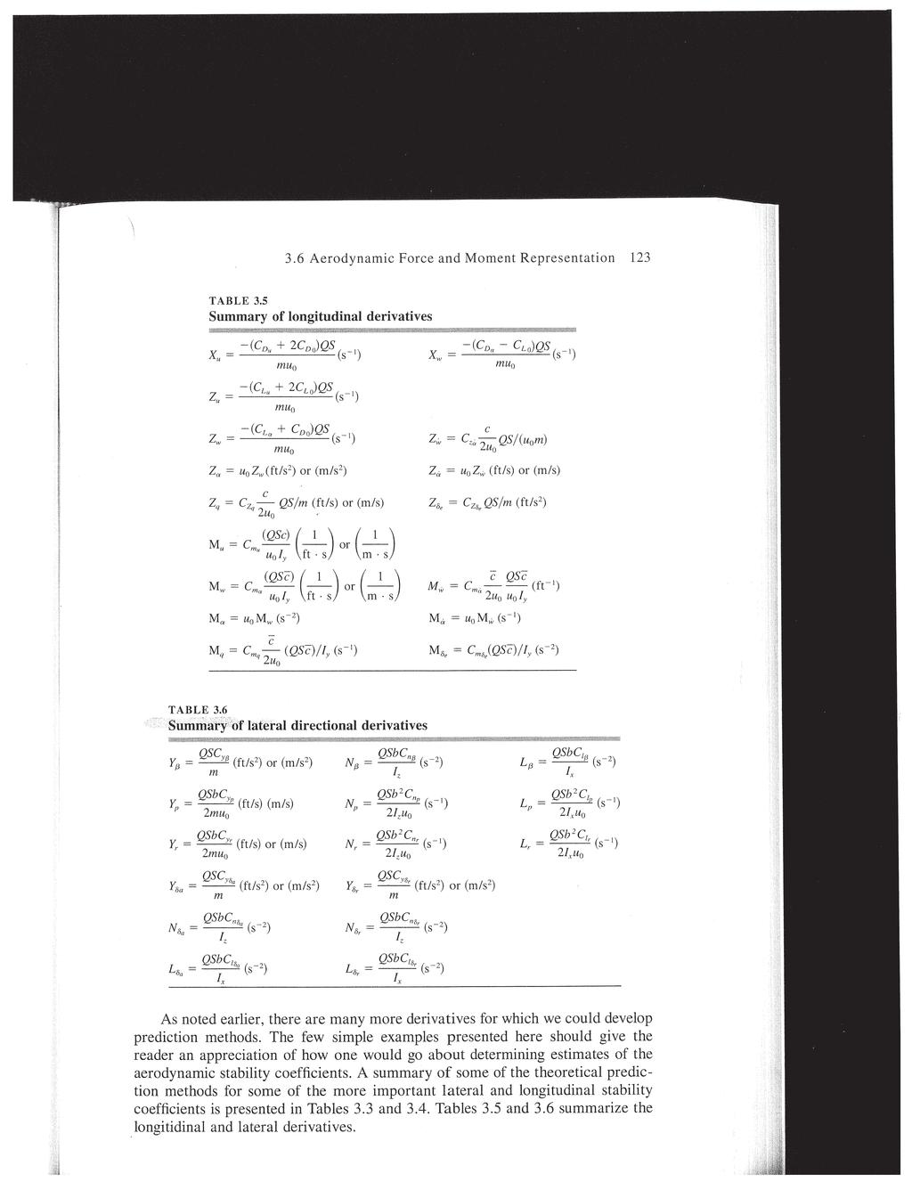 Force Coefficients Force/Moment Coefficients can be